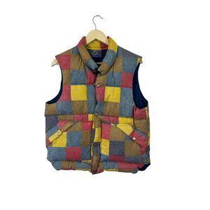Vintage Sundance Products Medium Goose Down Puffer Snap Vest Retro Womens